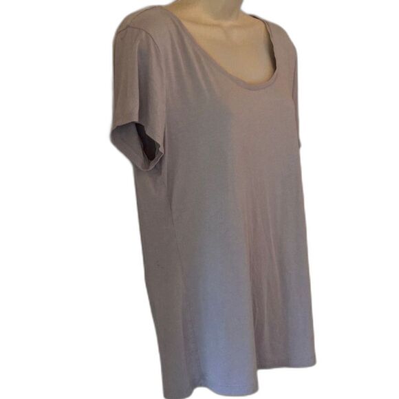 BANANA REPUBLIC Luxe Touch Icelandic Blue Crew Neck T Shirt Womens Large - Picture 2 of 11